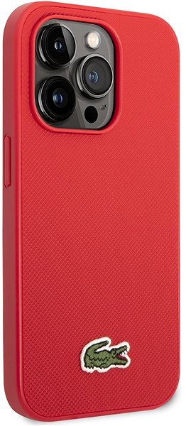 Telefon tok Lacoste Iconic Petit Pique Logo iPhone 14 Pro piros hátlap tok ...
