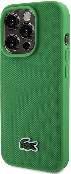 Telefon tok Lacoste Iconic Petit Pique Woven Logo MagSafe iPhone 15 Pro Green tok ...