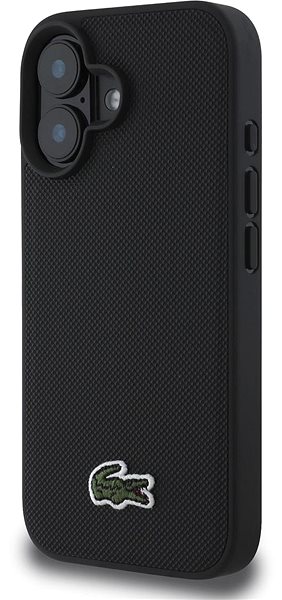 Telefon tok Lacoste Iconic Petit Pique Woven Logo MagSafe iPhone 16 Black tok ...