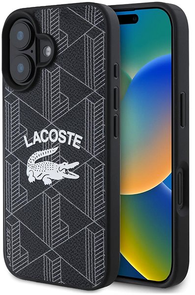Handyhülle Lacoste Blend Monogram MagSafe Back Cover für das iPhone 16 Pro Max Black ...