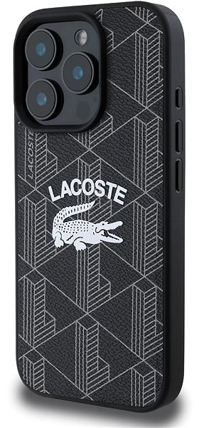 Telefon tok Lacoste Blend Monogram MagSafe iPhone 16 Pro Black tok ...