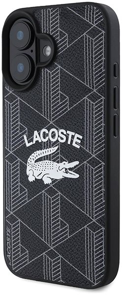Handyhülle Lacoste Blend Monogram MagSafe Back Cover für das iPhone 16 Black ...