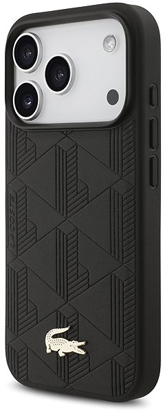 Handyhülle Lacoste PU Nomogramme Gold Logo MagSafe Back Cover für iPhone 17 Pro Black ...