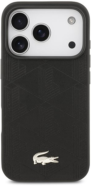 Handyhülle Lacoste PU Nomogramme Gold Logo MagSafe Back Cover für iPhone 17 Pro Black ...