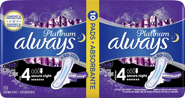 Menštruačné vložky ALWAYS Platinum Secure Night 10 ks ...