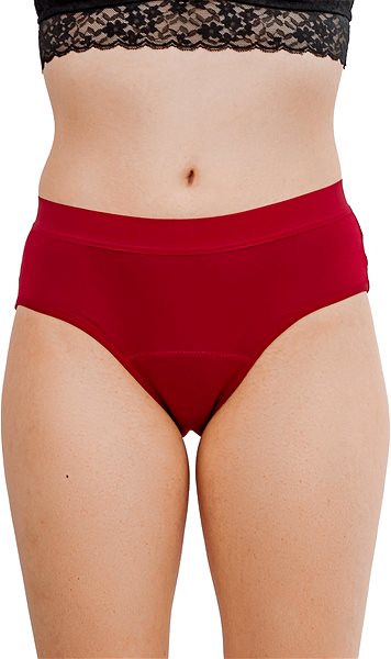 Menstruációs bugyi PINKE WELLE Piros bikini - közepes és enyhe menstruáció, méret M ...