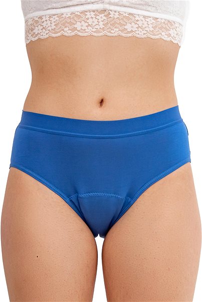 Menstruációs bugyi PINKE WELLE Kék bikini - közepes és enyhe menstruáció,méret S ...