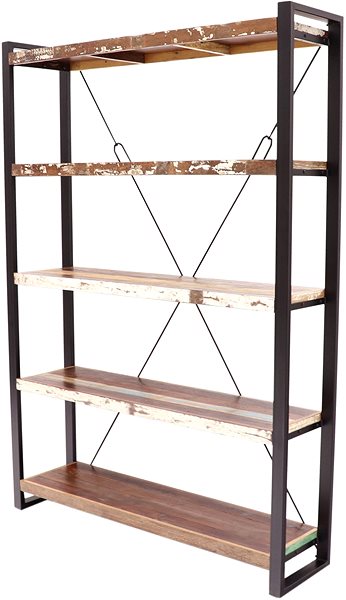 Shelving Unit LAKSHMI Retro, recycled mango wood, 140 × 200 × 35 cm ...