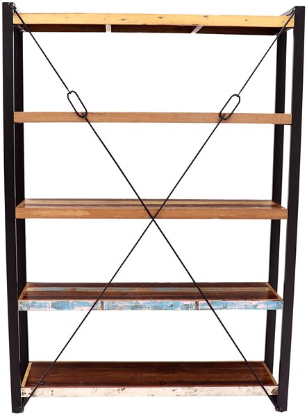 Shelving Unit LAKSHMI Retro, recycled mango wood, 140 × 200 × 35 cm ...