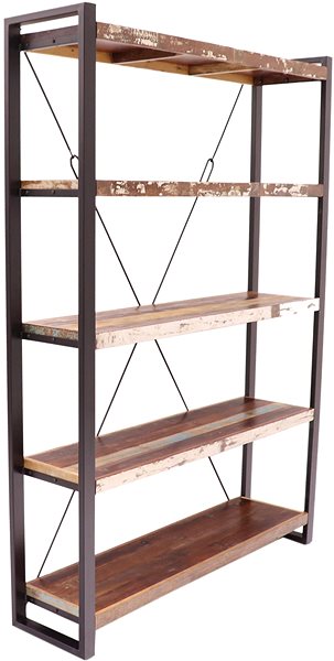 Shelving Unit LAKSHMI Retro, recycled mango wood 160 × 200 × 35 cm ...
