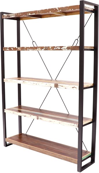 Shelving Unit LAKSHMI Retro, recycled mango wood 160 × 200 × 35 cm ...