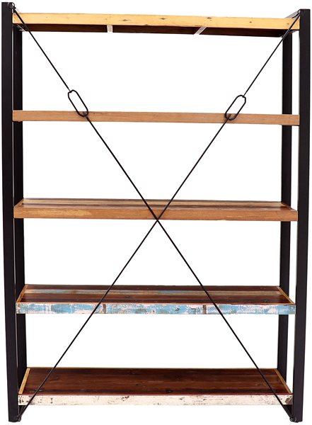 Shelving Unit LAKSHMI Retro, recycled mango wood 160 × 200 × 35 cm ...