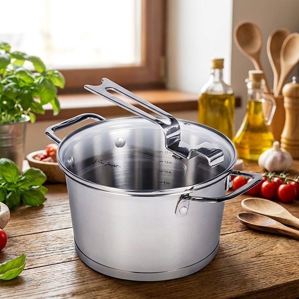 LAMART LT1273 Casserole with lid 18 × 10 cm .