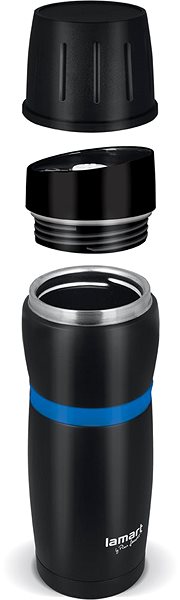Termosz Lamart Termosz 480 ml fekete/kék CUP LT4053 Jellemzők/technológia