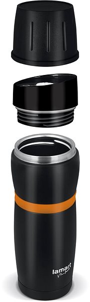 Termosz Lamart termosz 480ml fekete/narancssárga CUP LT4054 Jellemzők/technológia