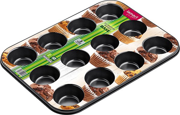 Baking Mould LAMART Muffin pan 12 cups 35.5x26.5cm BASE LT3072 ...