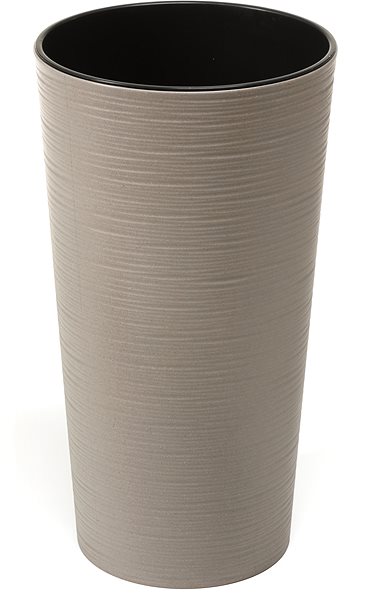 Virágcserép LAMELA LILIA ECO DLUTO magas virágcserép 30 cm átmérő, 57 cm magas, szürke ...