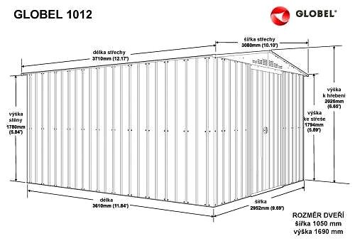 Garden Shed GLOBEL Garden house 1012, green ...