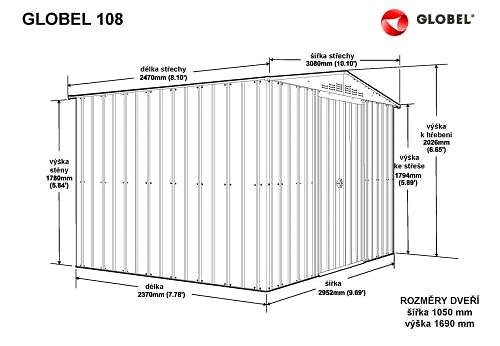 Garden Shed GLOBEL Garden house 108, green ...