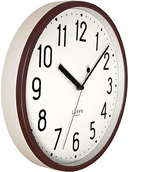 Wall Clock LAVVU Pastels Sweep brown ...