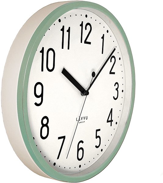 Wall Clock LAVVU Pastels Sweep green ...