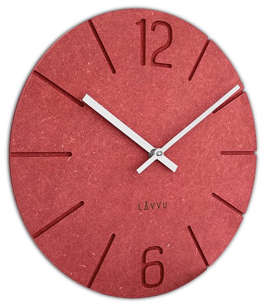 Wall Clock LAVVU Natur red ...