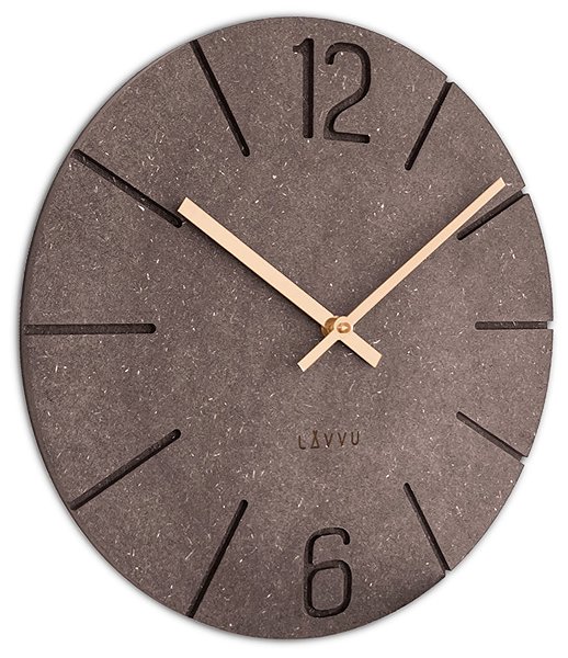 Wall Clock LAVVU Natur brown ...
