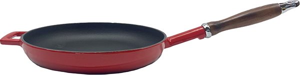 Pan LAVA Metal Cast iron pan with lid, red 28 cm .