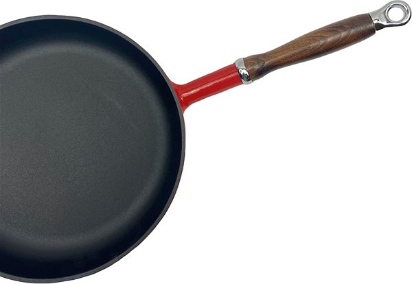 Pan LAVA Metal Cast iron pan with lid, red 28 cm .