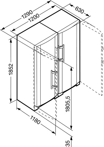 American Refrigerator LIEBHERR SBS 7212 Technical draft