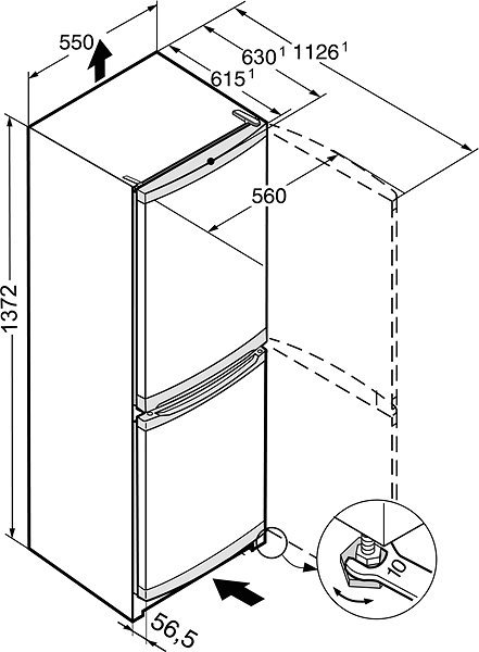 Refrigerator LIEBHERR CTel 2131 Technical draft