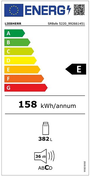 Chladnička LIEBHERR SRBsfe 5220 Energetický štítok