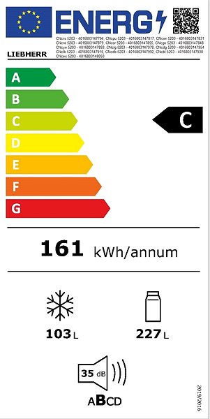 Refrigerator LIEBHERR 7NOORX32T Energy label