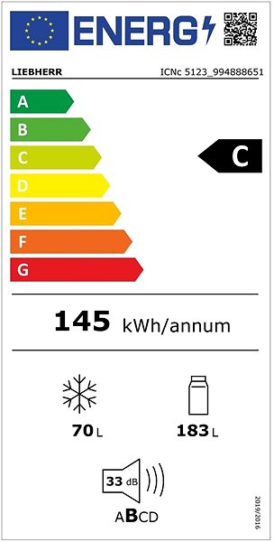 Built-in Fridge LIEBHERR ICNc 5123 Energy label
