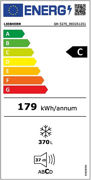 Upright Freezer LIEBHERR GN 5275 Energy label