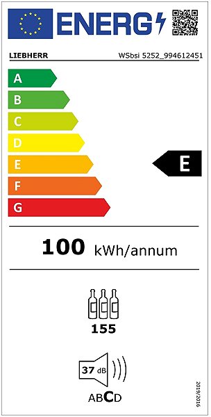 Wine Cooler LIEBHERR WSbsi 5252 Energy label