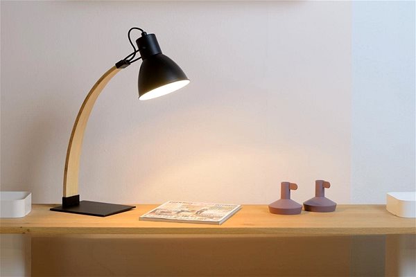 Asztali lámpa Lucide 03613/01/30 - CURF asztali lámpa 1xE27/60W/230V fekete ...