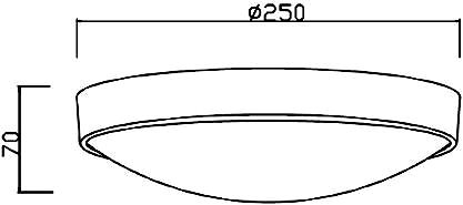 Ceiling Light Lucide 08109/01/31 - Ceiling Light LEX, 1xE27/40W/230V, White Technical draft