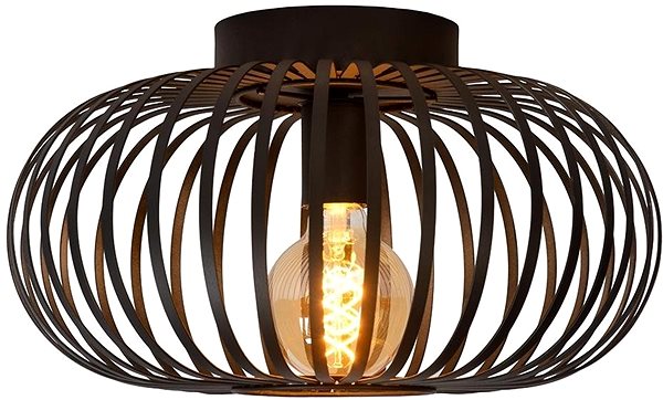 Ceiling Light Lucide 78174/40/30 - Ceiling Light MANUELA, 1xE27/60W/230V, Black Lateral view