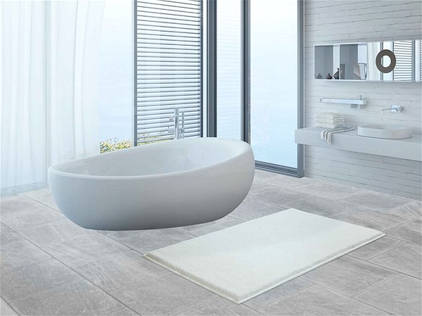Kúpeľňová predložka LineaDue ROMAN Kúpeľňová predložka 60 × 90 cm, biela ...