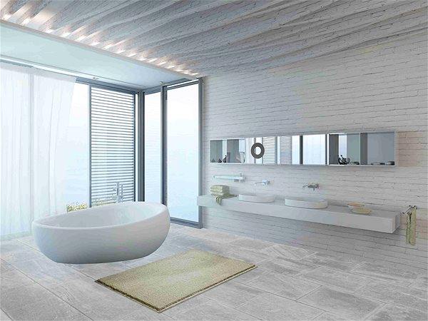 Kúpeľňová predložka LineaDue ROMAN LINES Kúpeľňová predložka 50 × 80 cm, kameň ...