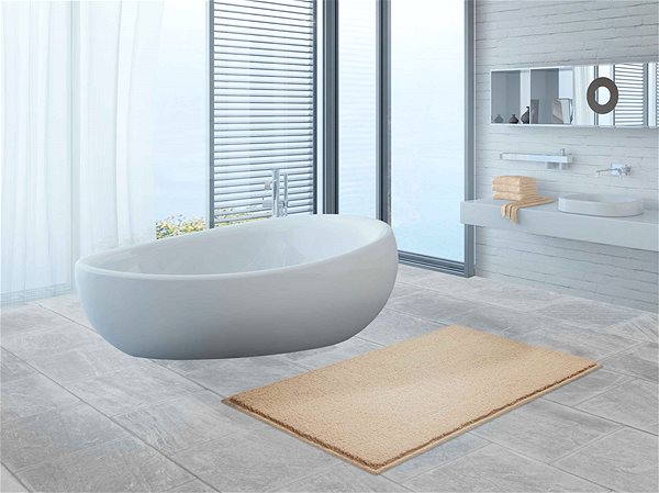 Kúpeľňová predložka LineaDue ROMAN Kúpeľňová predložka 60 × 90 cm, béžová ...