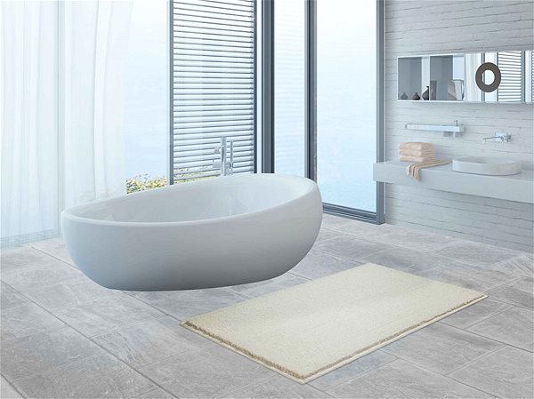 Kúpeľňová predložka LineaDue ROMAN Kúpeľňová predložka 60 × 90 cm, prírodná ...