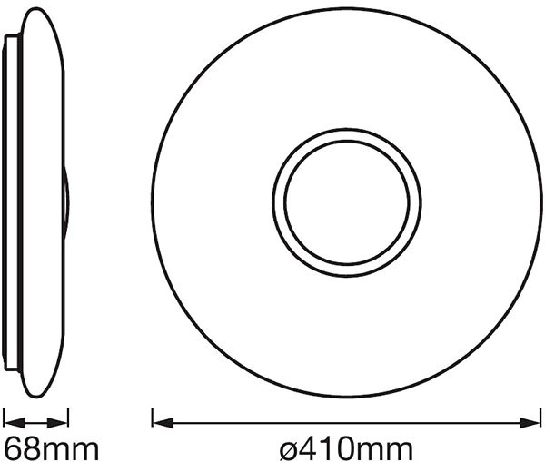 Ceiling Light Ledvance - LED Dimmable Light SMART+ KITE, LED/24W/230V/3000K-6500K, Wi-Fi Technical draft