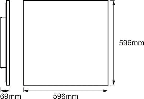 Ceiling Light Ledvance - LED Dimmable Lamp SMART+ FRAMELESS LED/40W/230V 3000K-6500K Technical draft