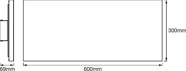 Ceiling Light Ledvance - LED Dimmable Lamp SMART + FRAMELESS LED/28W/230V 3000K-6500K Technical draft