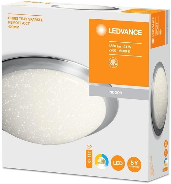 Ceiling Light Ledvance - LED Dimmable Ceiling Light SILARA, LED/24W/230V + Remote Control Packaging/box