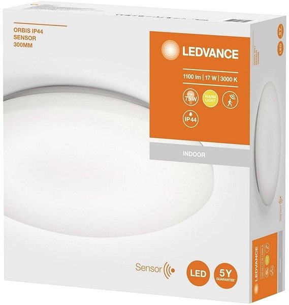 Ceiling Light Ledvance - LED Bathroom Ceiling Light with Sensor SILARA, LED/17W/230V/IP44 Packaging/box