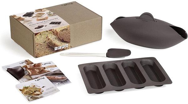 Baking Mould LEKUE Bread and Baguette Set Lékué Kit Bread Starter | Brown Lifestyle