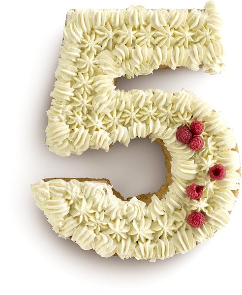 Forma na pečenie LEKUE Silikónová forma na tortu v tvare čísla 5 Lékué Number Mould Lifestyle